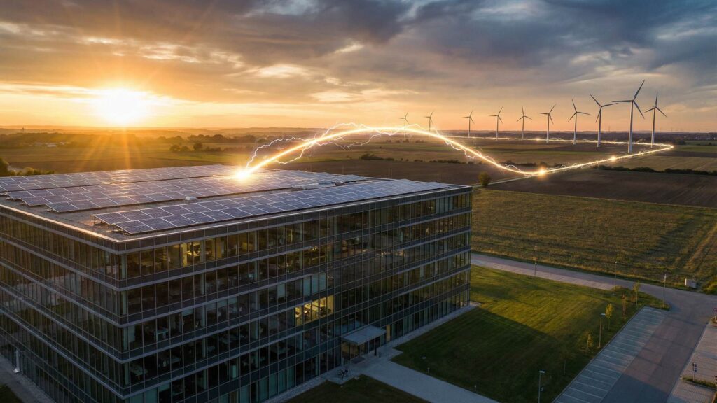 Umowa PPA - biuro z PV polaczone z farma wiatrowa